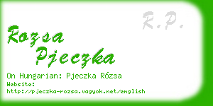 rozsa pjeczka business card